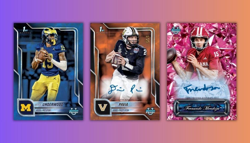 2025 Bowman Chrome Sapphire University Football Checklist and Details