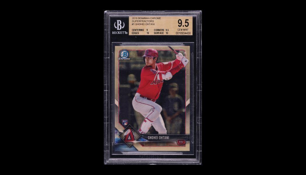 Shohei Ohtani’s 2018 Bowman Chrome Superfractor Sets Multiple Records