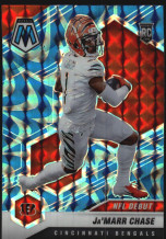 2021 Panini Mosaic Mosaic Reactive Blue #247 Ja'Marr Chase DEB